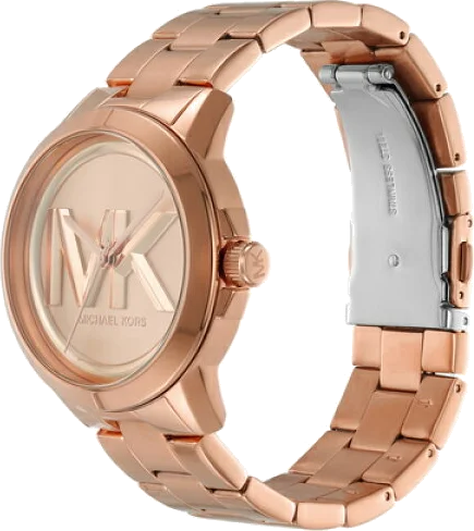 Montre Michael Kors MK7318 pour femme, cadran et bracelet acier plaqué or rose vue 3