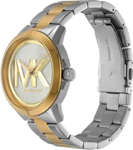 Montre Michael Kors MK7319 pour femme - Cadran logo MK, bracelet bicolore acier et or vue 3