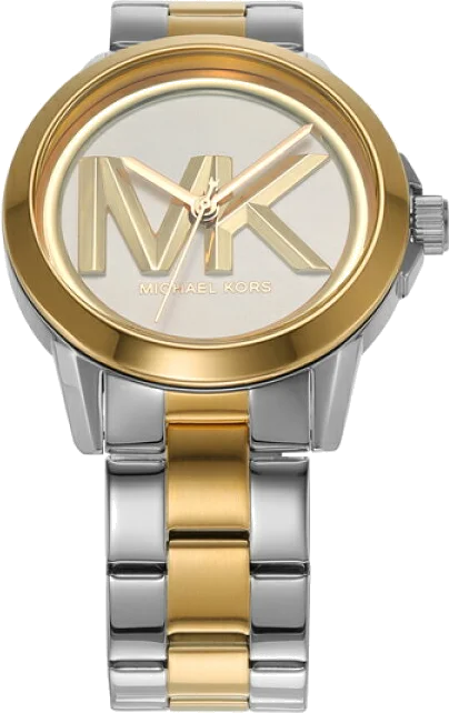 Montre Michael Kors MK7319 pour femme - Cadran logo MK, bracelet bicolore acier et or vue 4