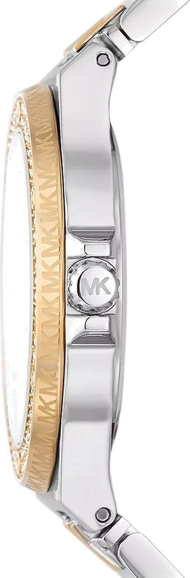 Montre Femme Michael Kors Lennox MK7338 - Cadran argenté, bracelet acier bicolore or et argent vue 3