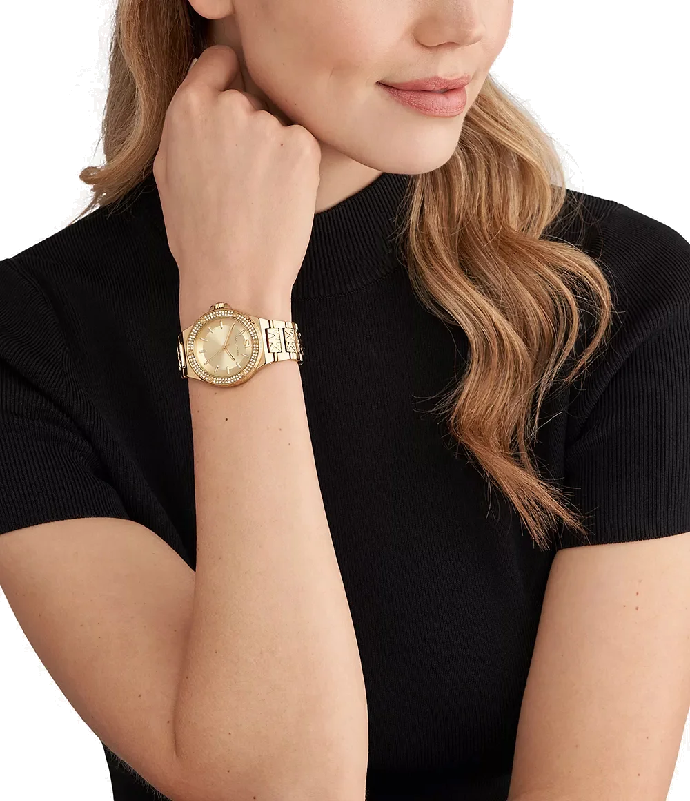 Montre Femme Michael Kors Lennox MK7339 Cadran et Bracelet Or Acier Inoxydable vue 4