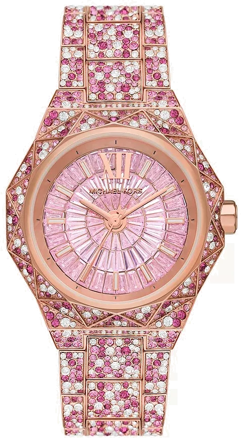 Montre Femme Michael Kors Raquel MK7343 en Acier Doré Rose à Cadran Pavé - Edition Limitée
