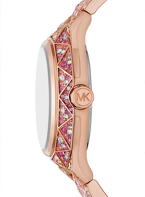 Montre Femme Michael Kors Raquel MK7343 en Acier Doré Rose à Cadran Pavé - Edition Limitée vue 2