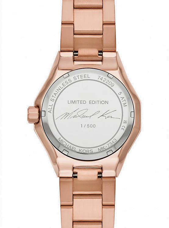 Montre Femme Michael Kors Raquel MK7343 en Acier Doré Rose à Cadran Pavé - Edition Limitée vue 4