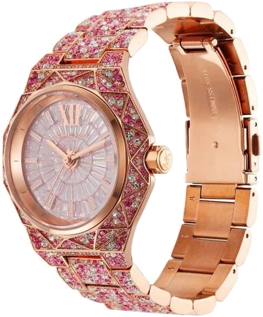 Montre Femme Michael Kors Raquel MK7343 en Acier Doré Rose à Cadran Pavé - Edition Limitée vue 5