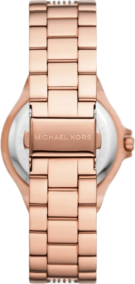 Montre Femme Michael Kors Lennox MK7362 en Acier Or Rose - Cadran Argent vue 3