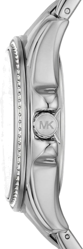 Montre Femme Michael Kors Mini Pilot MK7368 - Cadran pavé arc-en-ciel, bracelet acier argenté vue 3