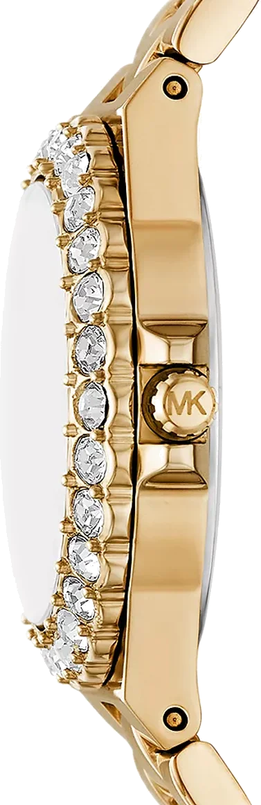 Montre Michael Kors Lennox MK7395 pour Femme - Cadran vert, boîtier et bracelet en acier inoxydable doré vue 3