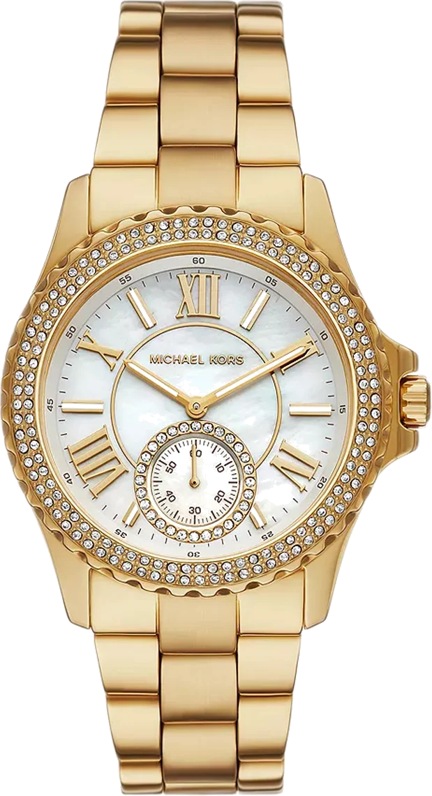 Montre Michael Kors Everest MK7401 pour Femme, Cadran Nacre, Bracelet Acier Doré