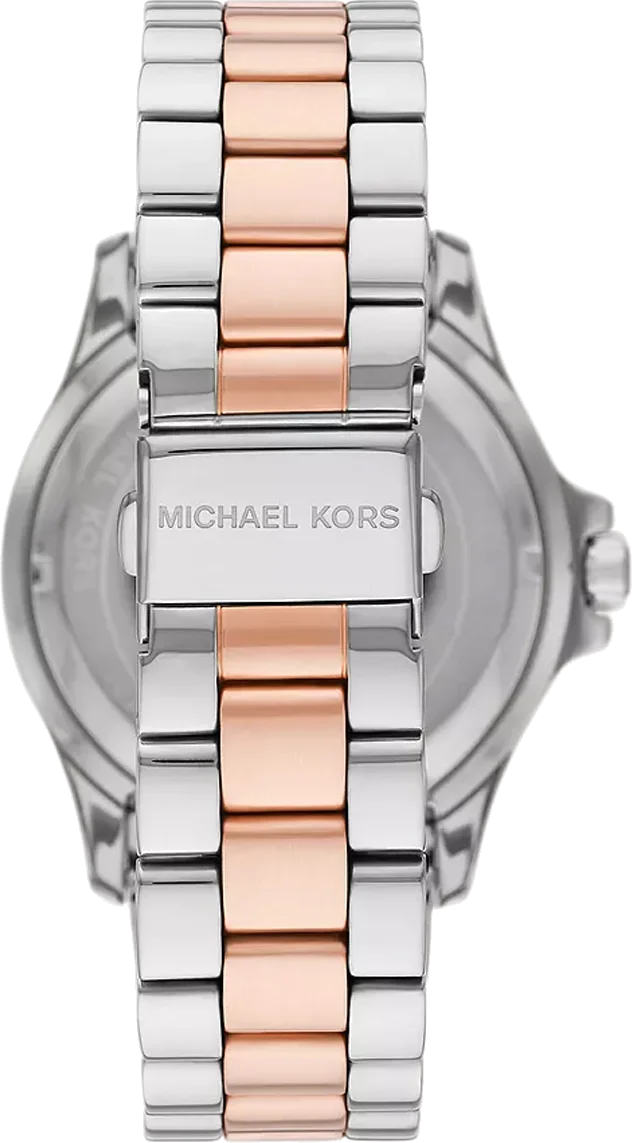 Montre femme Michael Kors Everest MK7402 - Cadran or rose, bracelet acier bicolore argent/or rose vue 2