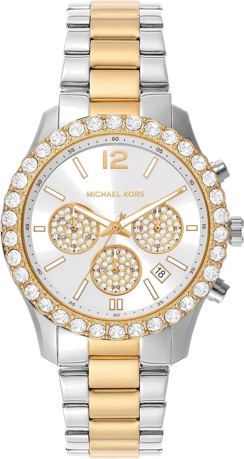 Montre Michael Kors MK7415 Femme - Chronographe Quartz en Acier Argenté et Doré
