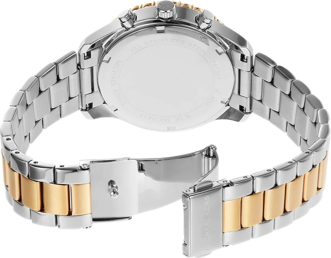 Montre Michael Kors MK7415 Femme - Chronographe Quartz en Acier Argenté et Doré vue 2