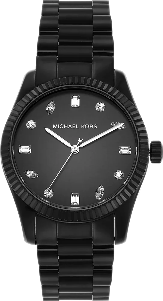 Montre Femme Michael Kors MK7442 en Acier Inoxydable Noir à Cadran Pavé de Cristaux