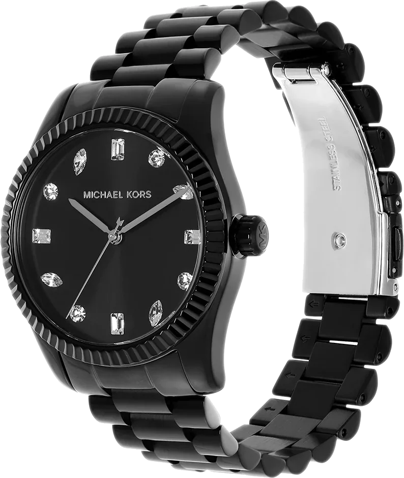 Montre Femme Michael Kors MK7442 en Acier Inoxydable Noir à Cadran Pavé de Cristaux vue 2