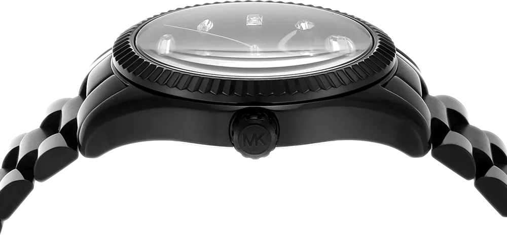 Montre Femme Michael Kors MK7442 en Acier Inoxydable Noir à Cadran Pavé de Cristaux vue 3