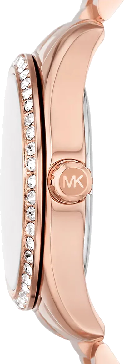 Montre Femme Michael Kors Lexington MK7444 en Acier Or Rose à Cadran Pavé vue 3