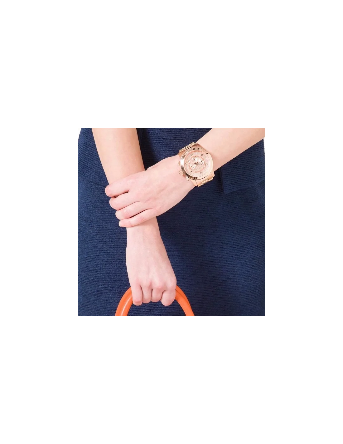 Montre Michael Kors MK8096 Chronographe Unisexe en Acier Or Rose vue 4