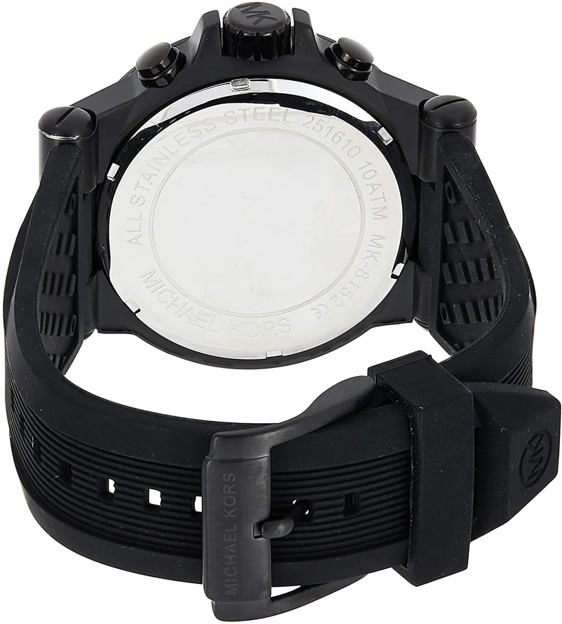 Montre Homme Michael Kors MK8152 - Cadran et Boîtier Noir - Bracelet Silicone vue 3