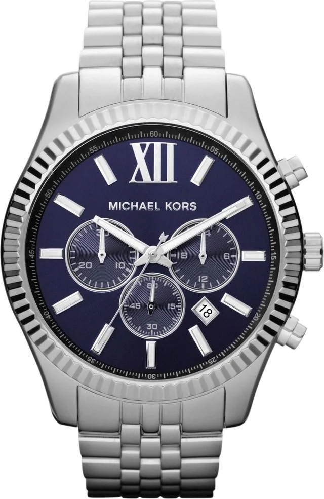 Montre Homme Michael Kors MK8280 Chronographe Cadran Bleu Acier Inoxydable