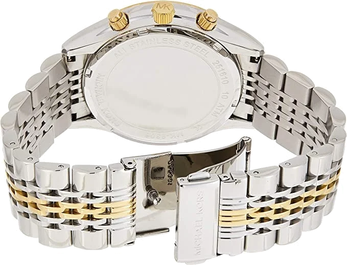 Montre Homme Michael Kors MK8306 Bracelet Acier Inoxydable Bicolore Argent vue 2