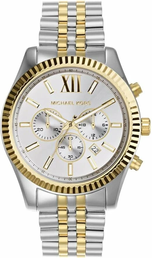 Montre Homme Michael Kors MK8344 Lexington Bicolore Argent et Doré 45mm