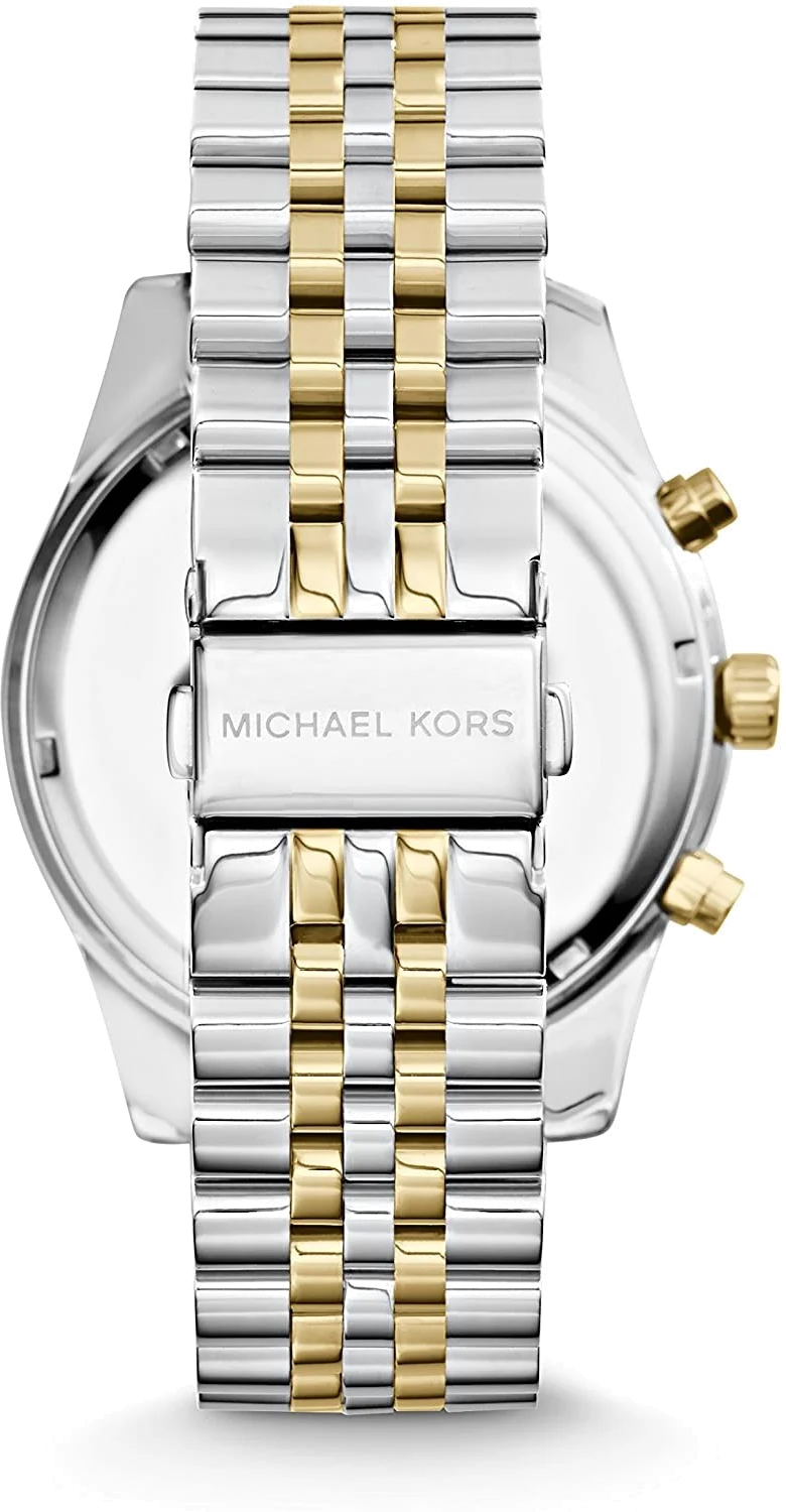 Montre Homme Michael Kors MK8344 Lexington Bicolore Argent et Doré 45mm vue 3