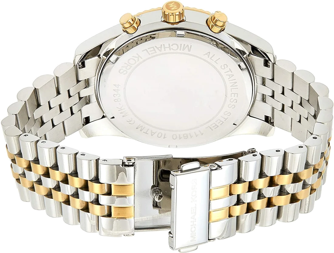 Montre Homme Michael Kors MK8344 Lexington Bicolore Argent et Doré 45mm vue 4