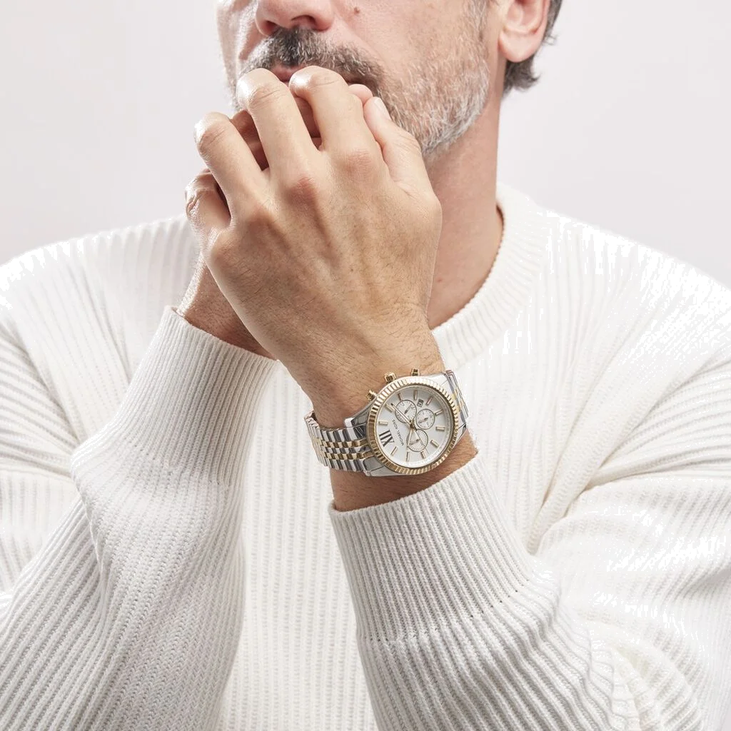 Montre Homme Michael Kors MK8344 Lexington Bicolore Argent et Doré 45mm vue 5