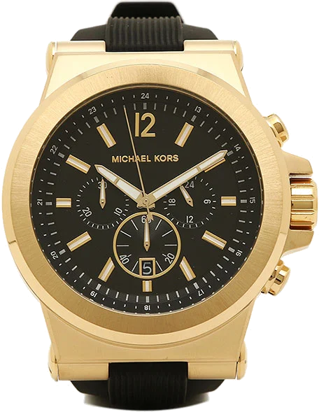 Montre Homme Michael Kors MK8445 Dylan Chronographe Cadran Noir Bracelet Caoutchouc