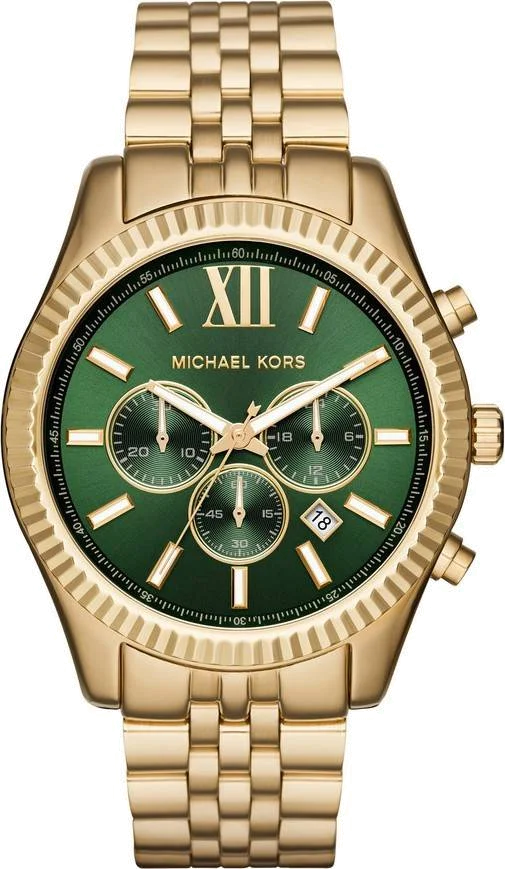 Montre Homme Michael Kors MK8446 Lexington - Boîtier Or Acier, Cadran Vert
