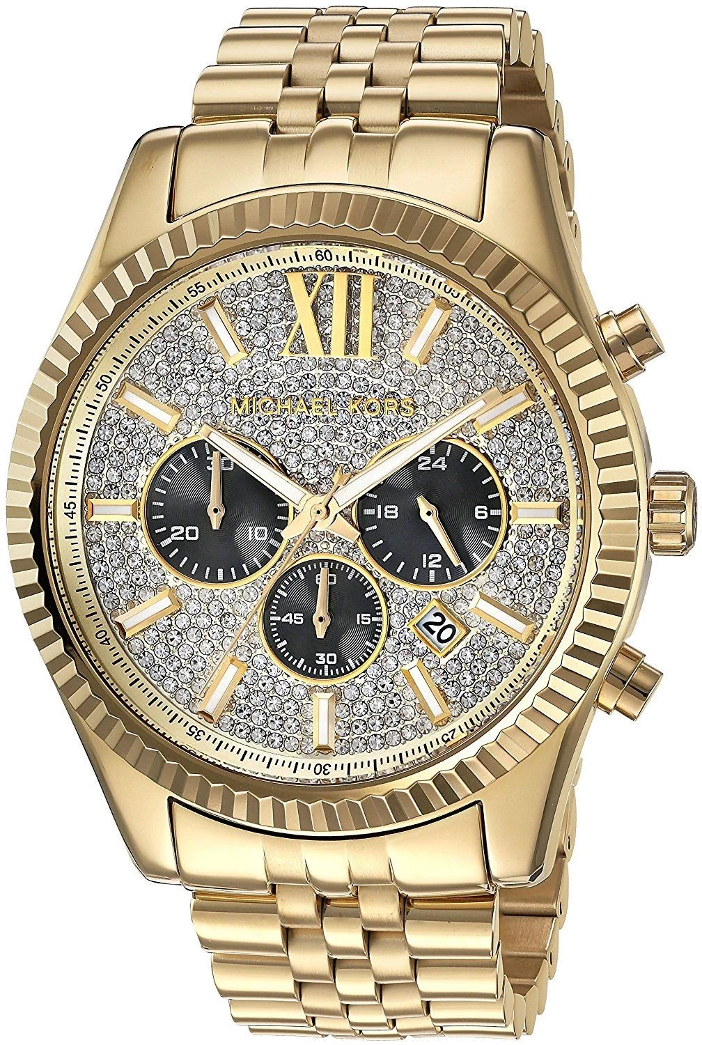 Montre Homme Michael Kors MK8494 Lexington en Acier Doré avec Cristaux