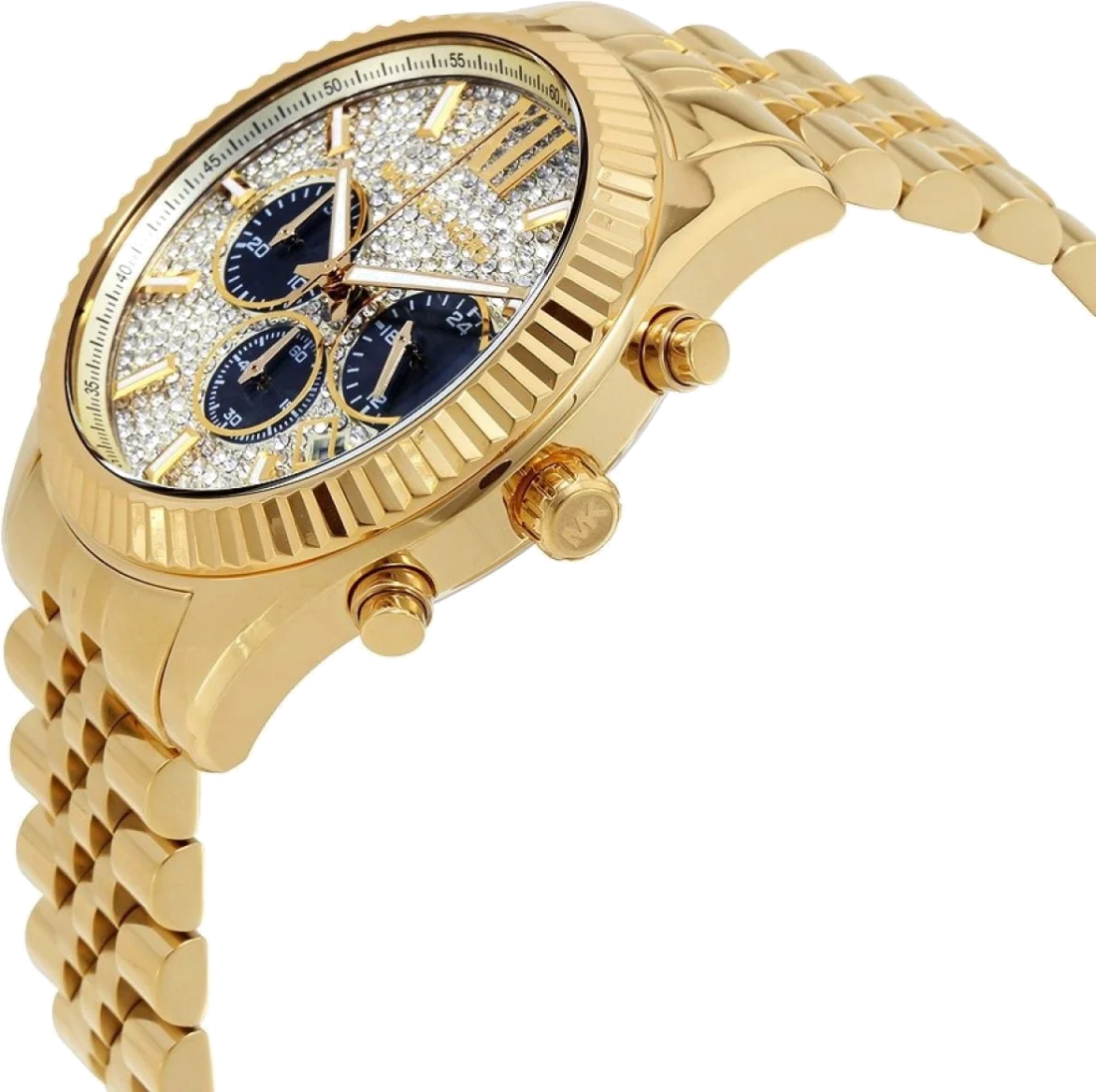 Montre Homme Michael Kors MK8494 Lexington en Acier Doré avec Cristaux vue 3