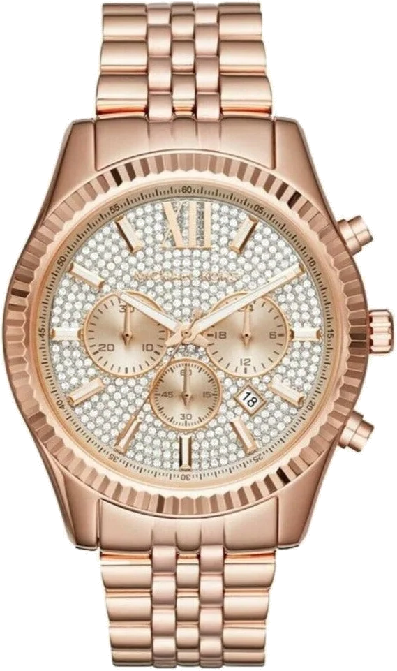 Montre Homme Michael Kors MK8580 Lexington Chronographe Acier Doré Rose