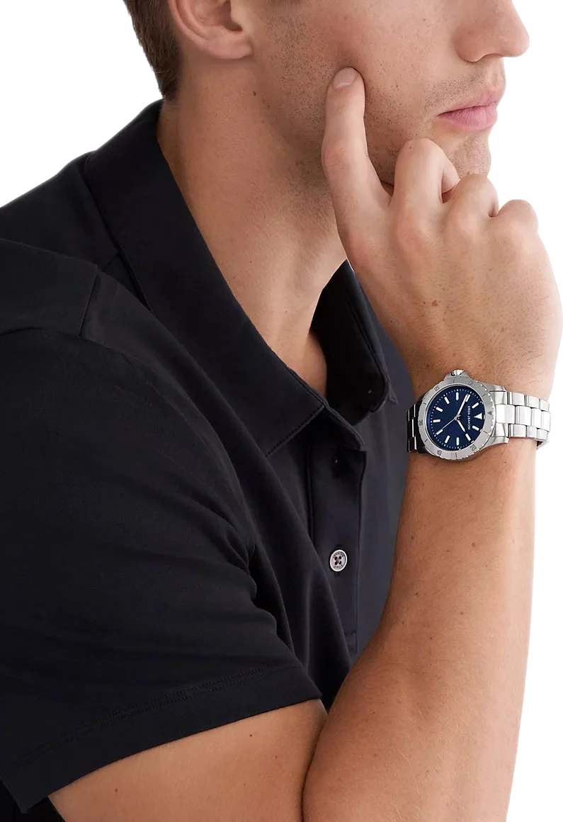 Montre Homme Michael Kors MK9079 en Acier Argenté avec Cadran Bleu Nuit vue 4