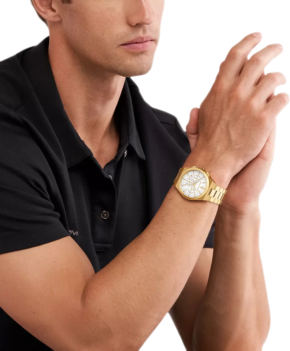 Montre Homme Michael Kors MK9120 Chronographe Acier Doré 45 mm vue 4