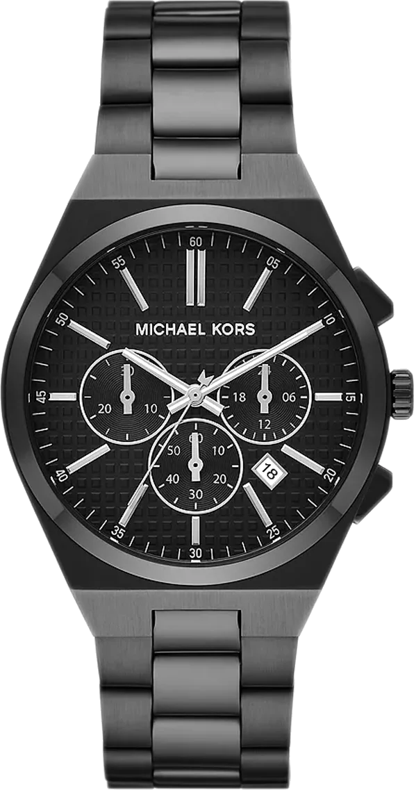 Montre Homme Michael Kors Lennox MK9146 - Chronographe Quartz - Cadran et Bracelet Acier Noir