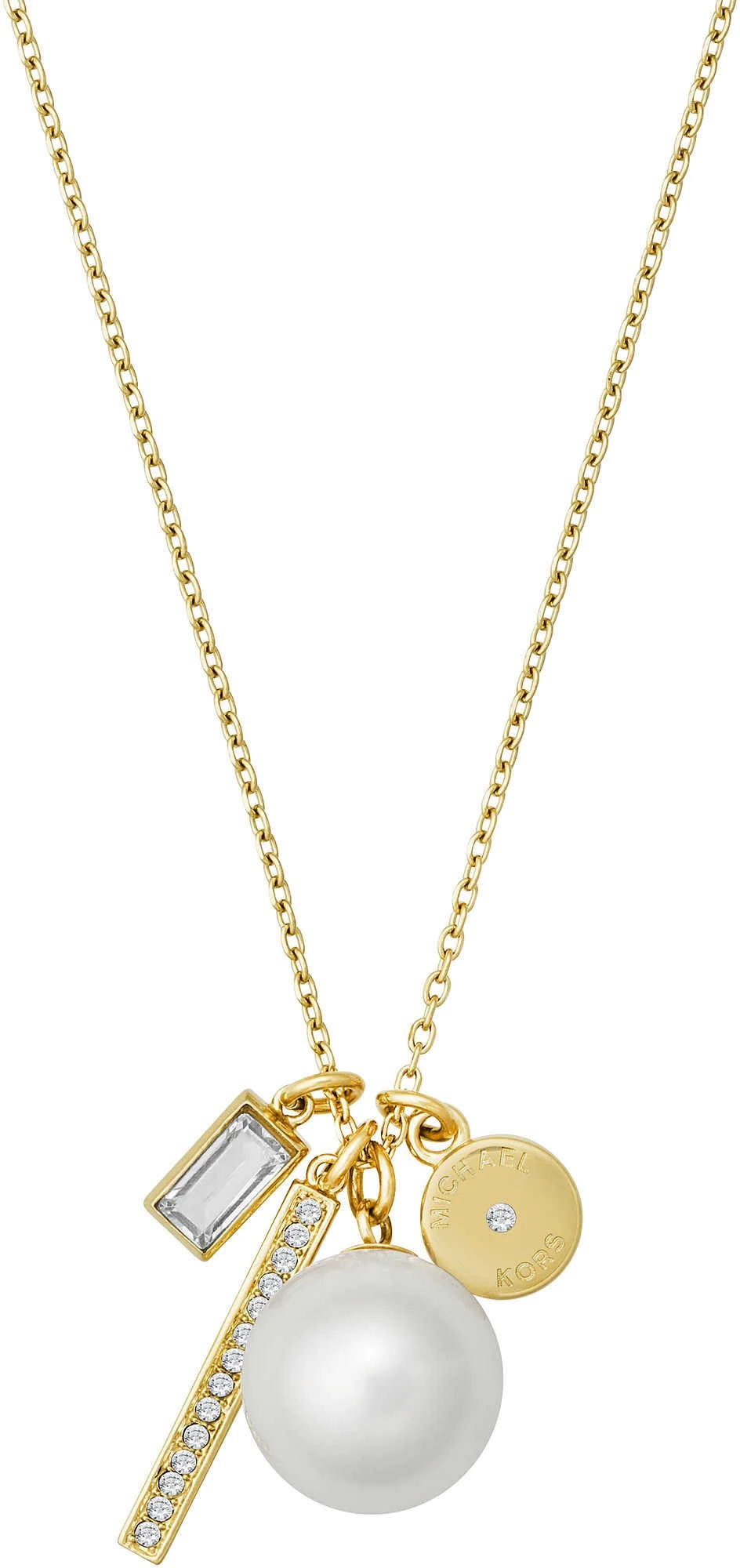 Collier pour femme Michael Kors MKJ6668710 en acier doré avec perle vue 2