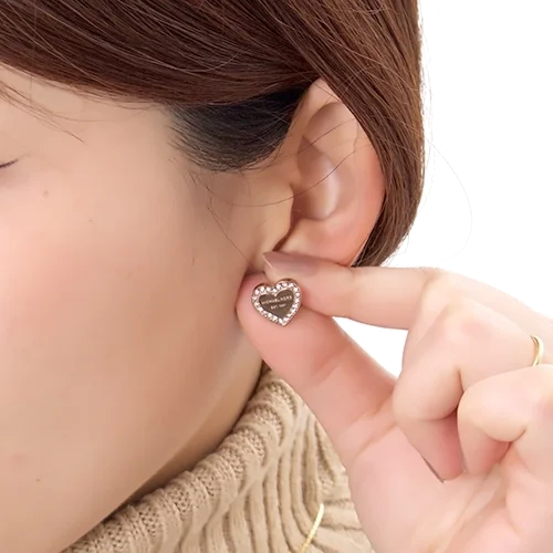 Boucles d'oreilles Michael Kors MKJ3967791 en acier or rose pour femme vue 3