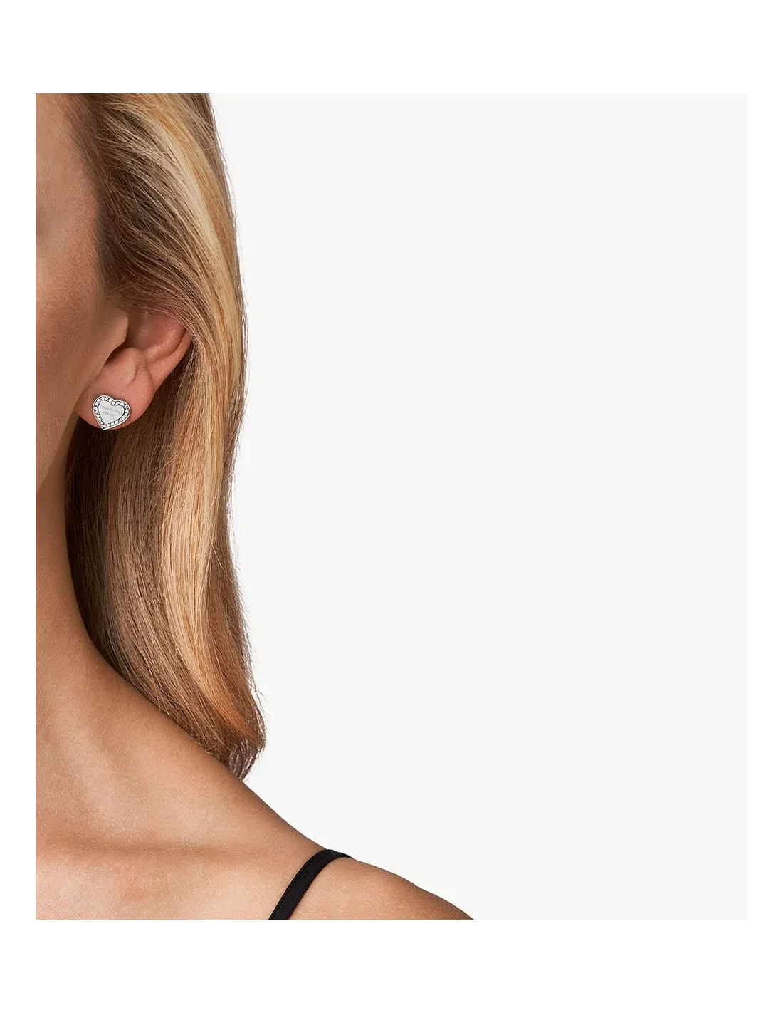 Boucles d'oreilles Michael Kors Heritage MKJ3966040 forme coeur en acier vue 2