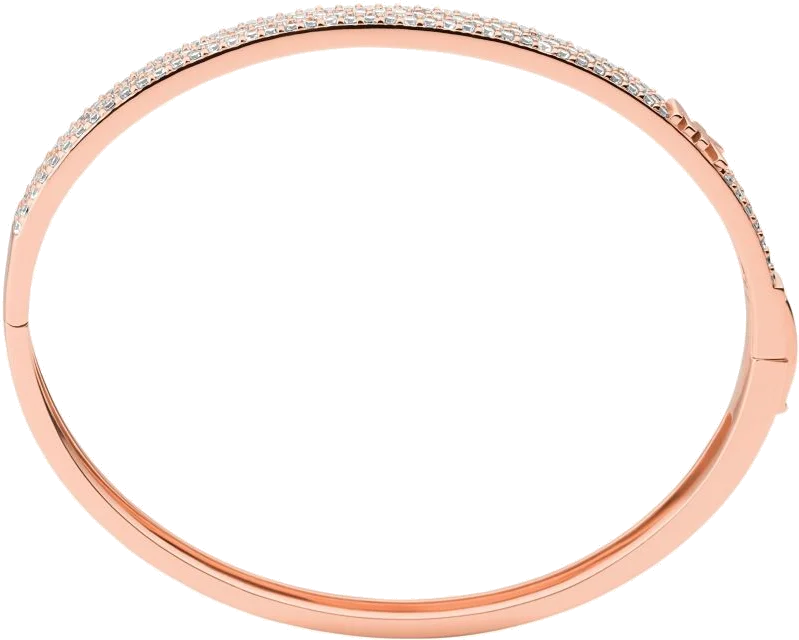 Bracelet jonc Michael Kors MKC1551AN791 en argent plaqué or rose avec zircons, pour femme vue 2