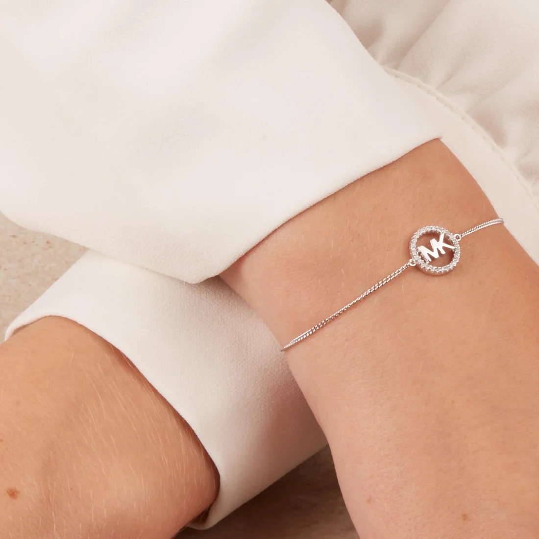 Bracelet chaîne pour femme Michael Kors MKC1246AN040 en argent 925 et zirconium vue 3