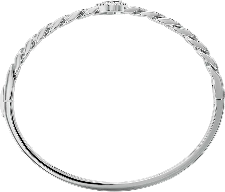 Bracelet jonc Michael Kors MKC1381AN040M en argent 925 pour femme, coeur pavé de cristaux vue 2