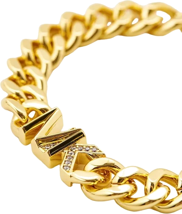 Bracelet Michael Kors MKJ7834710 en laiton plaqué or avec zircons - Pour Femme vue 2