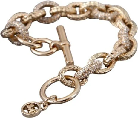 Bracelet Michael Kors pour Femme - Réf. 109783 - Maille métal or jaune incrustée de cristaux