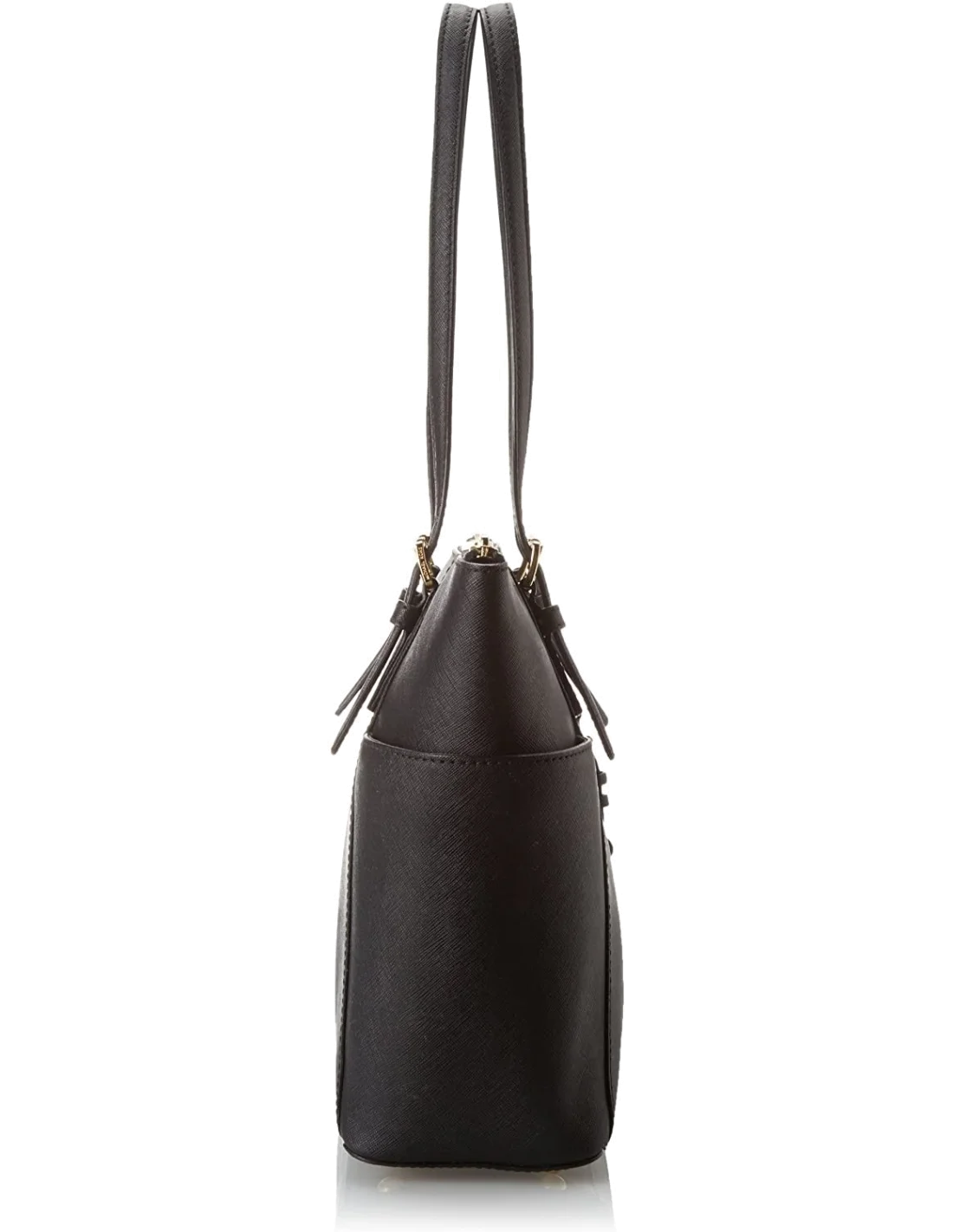 Sac à main Michael Kors Jet Set Saffiano cuir noir vue 2