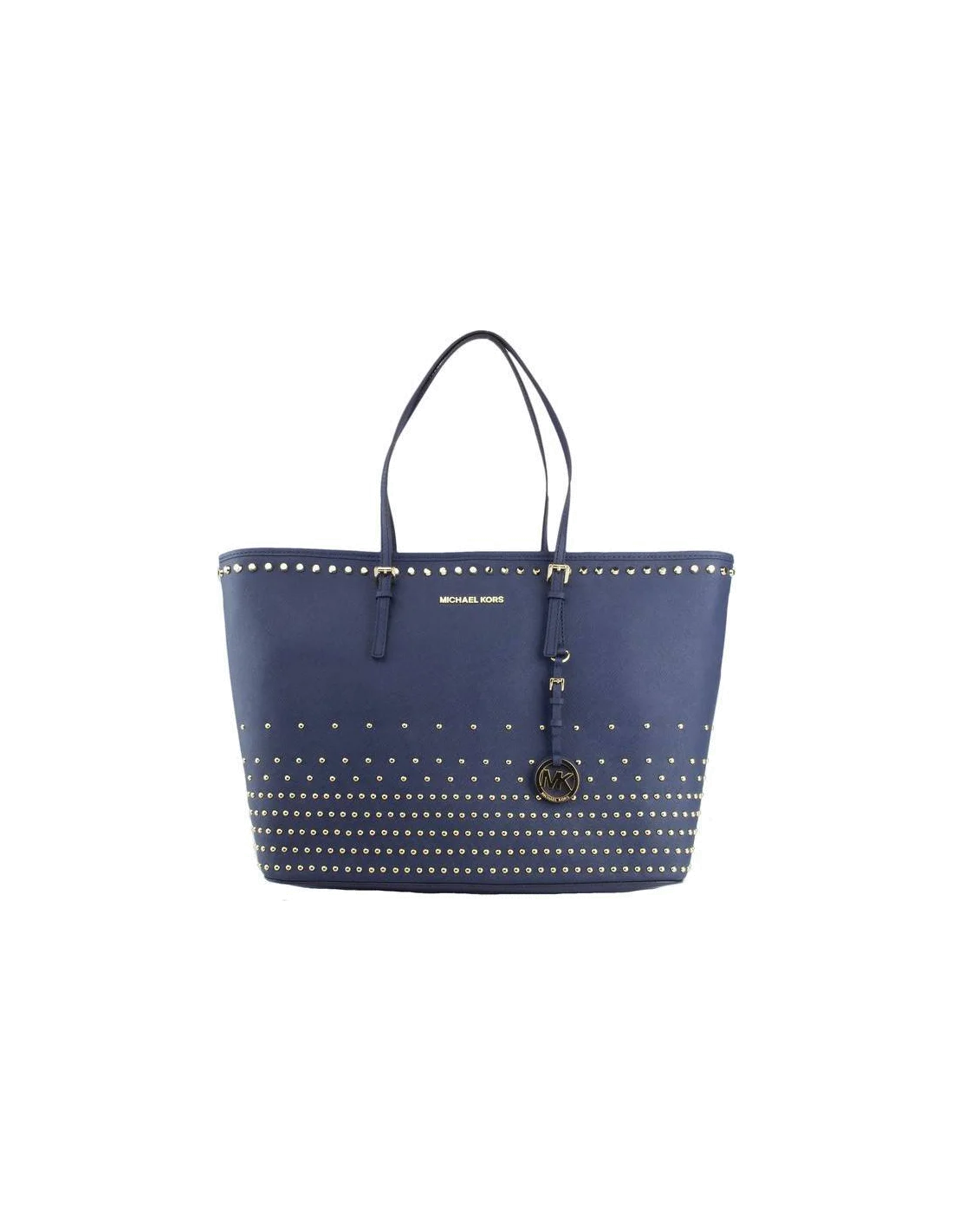 Sac à main Michael Kors Stud Degrade cuir bleu