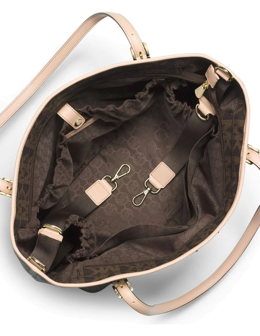 Sac bandoulière Michael Kors Diaper brun vue 2