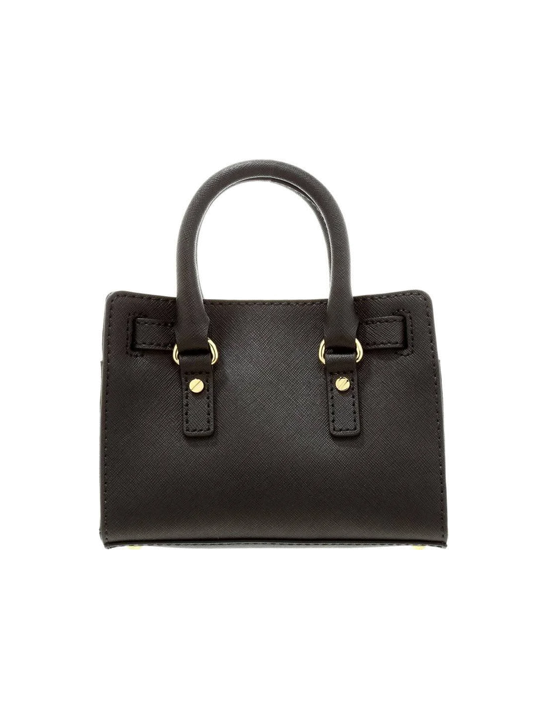 Sac à main Michael Kors Hamilton noir avec breloque dorée vue 2