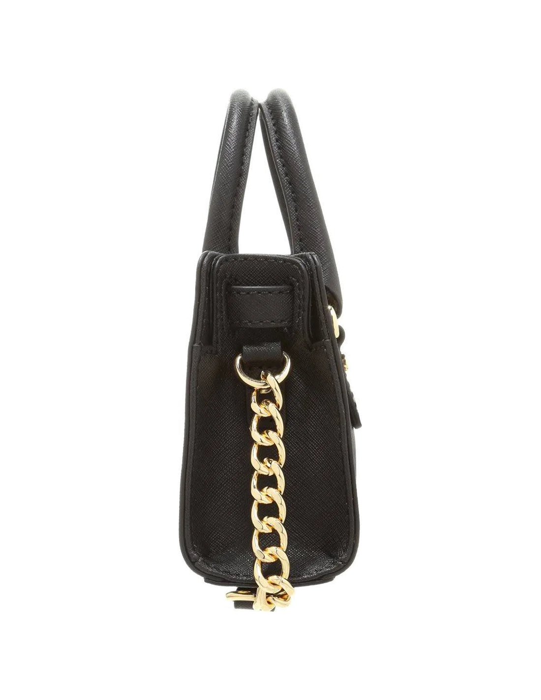 Sac à main Michael Kors Hamilton noir avec breloque dorée vue 3