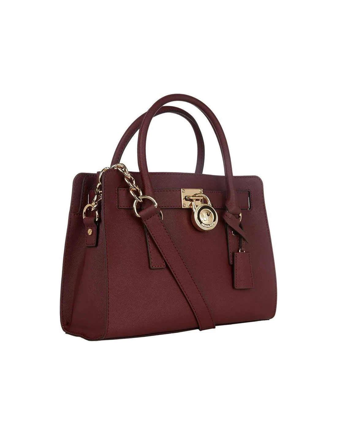Sac à main Michael Kors  Hamilton Mini Messenger bordeaux vue 2